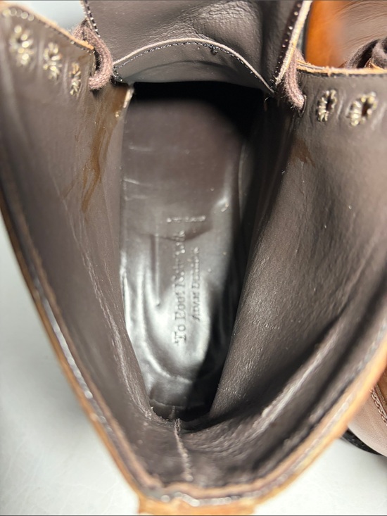 To Boot NY Adam Derrick Tan Leather Lace-Up Ankle Boots Henley Derby Sz 10.5 US main image 4